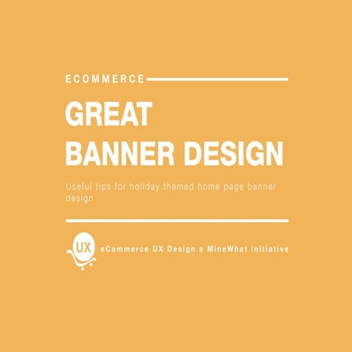 E commerce homepage banner