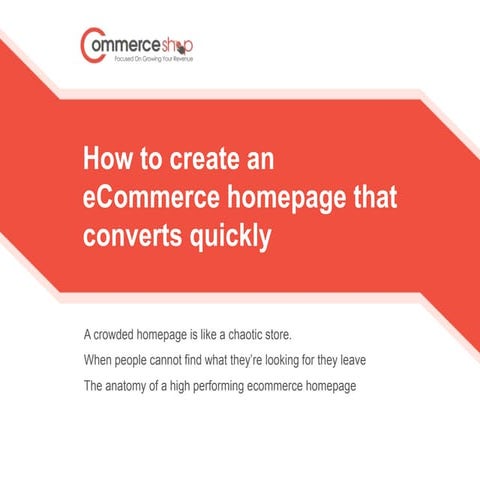 How to create an eCommerce homepage that multiplies conversions