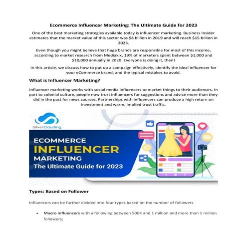 Ecommerce Influencer Marketing The Ultimate Guide for 2023