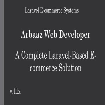 Ecommerce laravel Presentation Made for project