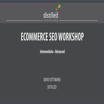 Ecommerce seo  Ecomteam Romania Workshop