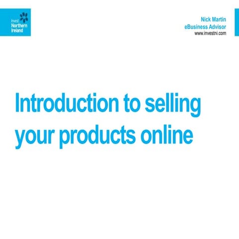 Introduction to selling your products online