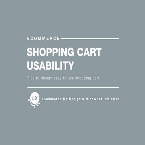eCommerce shopping cart usability