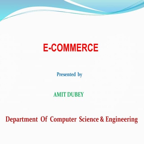 E-Commerce | PPTX | Internet | Computing