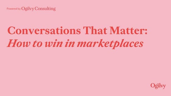 How to Win in Marketplaces