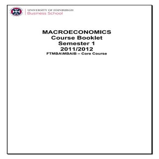 MBA Macroeconomics UEBS, Jonathan C...