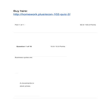 ECON 102 Quiz 1 | PDF