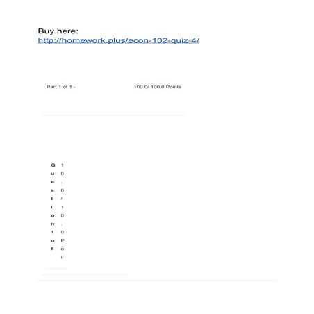 ECON 102 Quiz 4