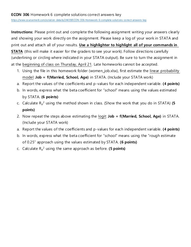 Econ homework picture