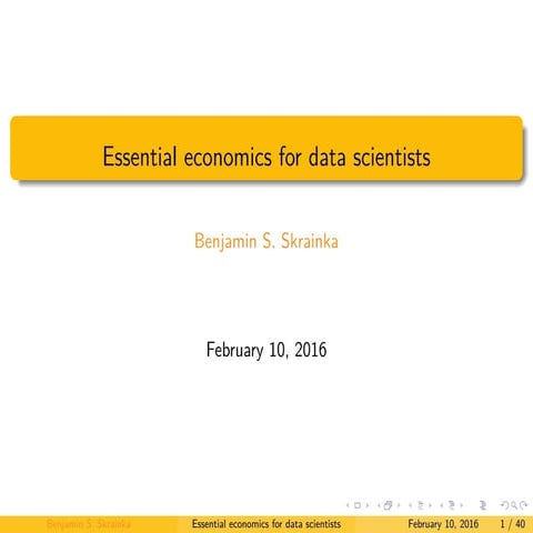 Essential econometrics for data scientists