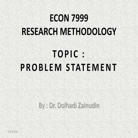 Econ 7999 research methodology_problem statement