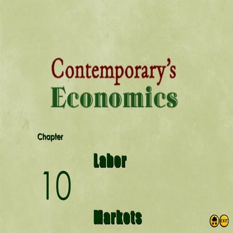 Econ Ch10 Labor Markets
