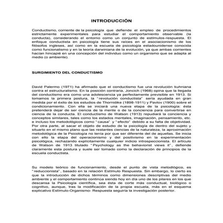 CONDUCTISMO EN LA EDUCACION