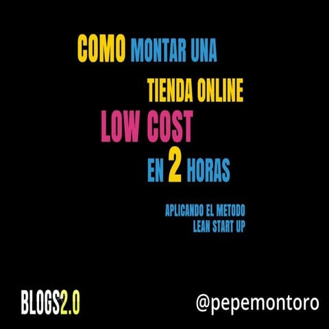 Cómo montar una tienda online en 2 horas: Método Lean StartUp