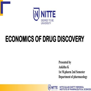 Econimics of drug discovery novel drug delivery.pptx