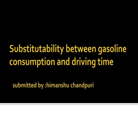substitution of gasoline 