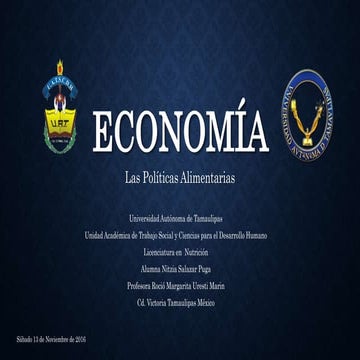 Economía y Políticas Alimentarias 