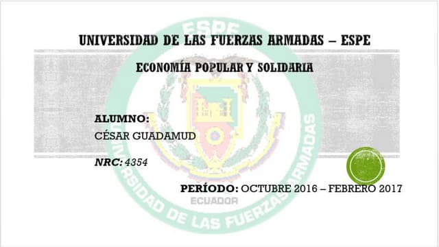 Economía popular y solidaria