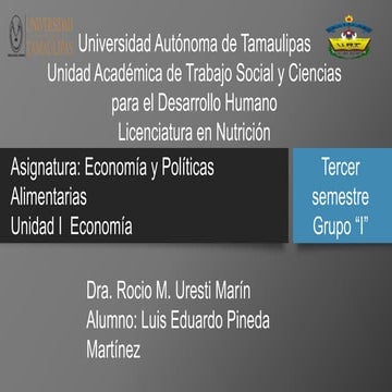 Economía y políticas alimentarias