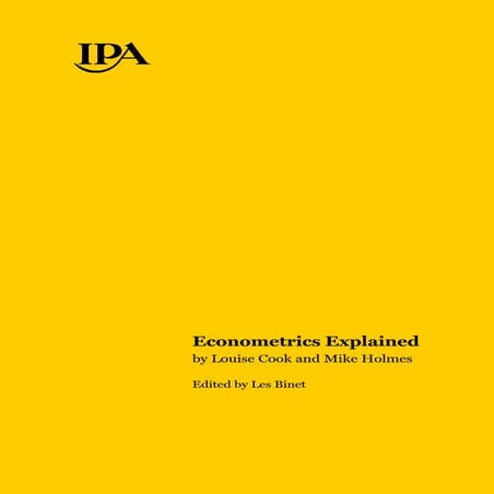 Econometrics Explained - IPA Report