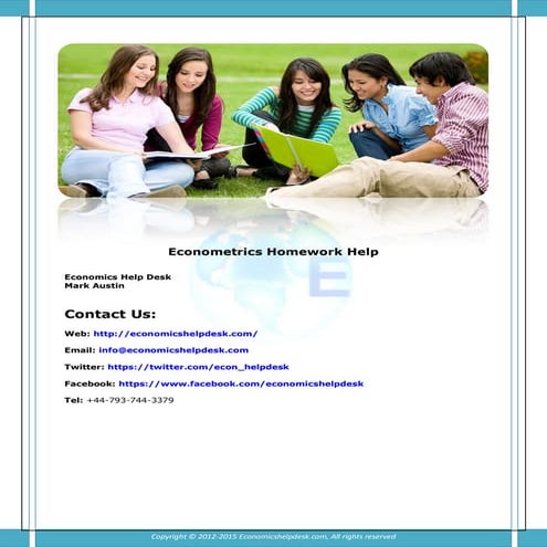 Econometrics homework help