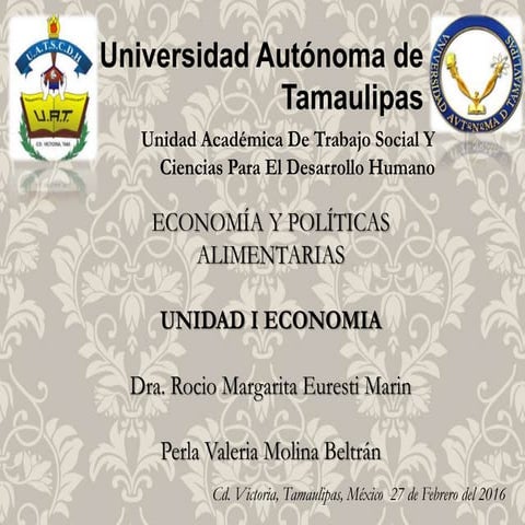 Economìa y Políticas Alimentarias