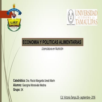 Economia y politicas alimentarias.
