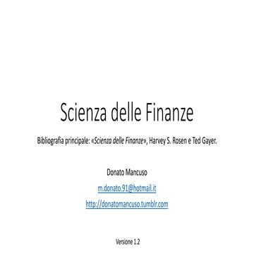 Scienza delle finanze | PDF