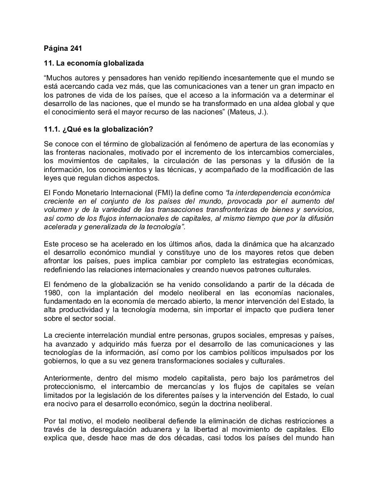 Ventajas Y Desventajas De La Globalizacion Economica Pdf