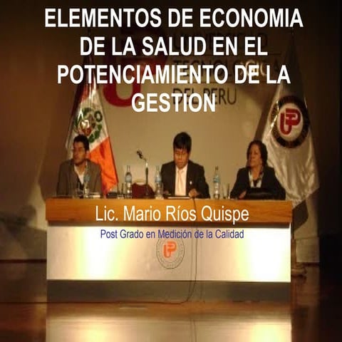 PRINCIPIOS DE ECONOMIA DE LA SALUD
