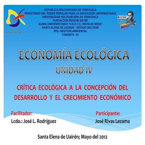 Economia ecologica unidad iv