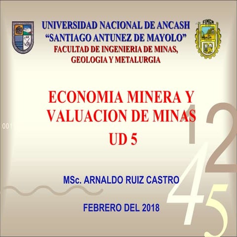 ECONOMIA MINERA UD 5.ppt ECONOMIA MINERA UD 5.ppt