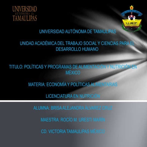 Economia politocas alimentarias