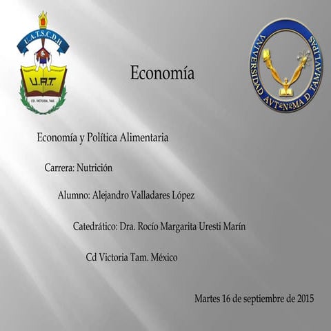 Economia y politica alimentaria