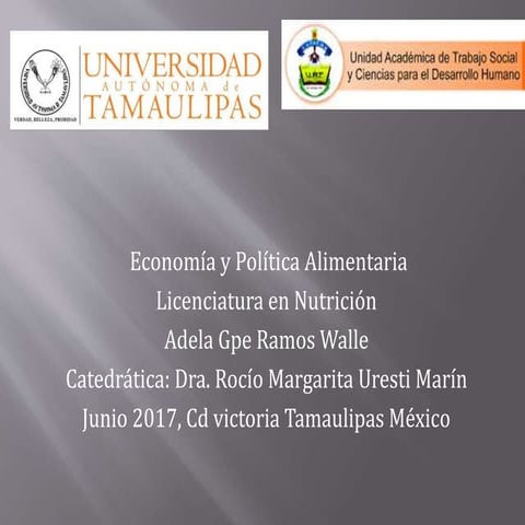 Economia y politicas alimentarias