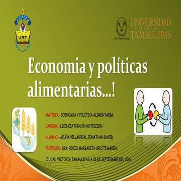 Economia y políticas alimentarias proyecto diapositivas 