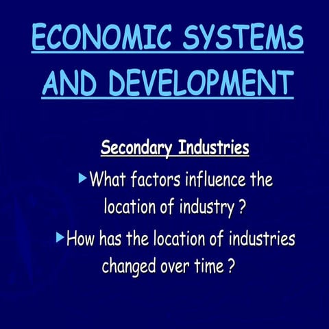 Economic  Secondary Industries Wales And Multinationals