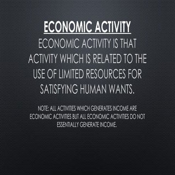 Economic activity classification in detail | PPTX