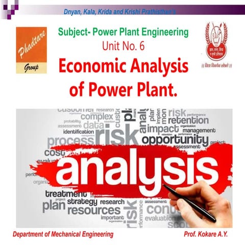 Economic analysis of power plant
