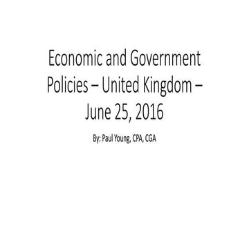 Economic and government policies – United Kingdom – June 25, 2016