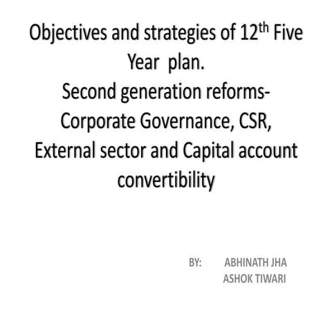 12th five year plan | PDF
