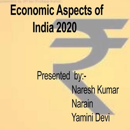 Economic aspects of india 2020