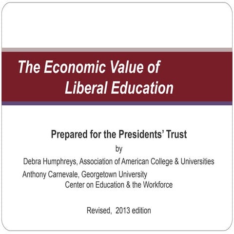 The Economic Value of Liberal Education