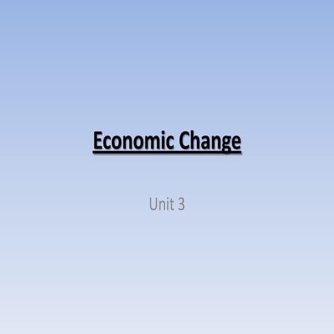Edexcel GCSE Geography Unit 3 Economic change