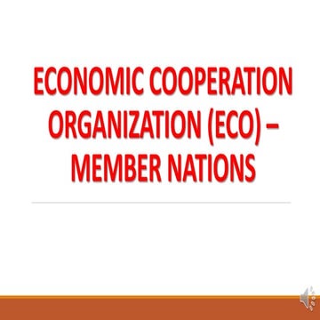 Economic cooperation organization (eco) – member nations