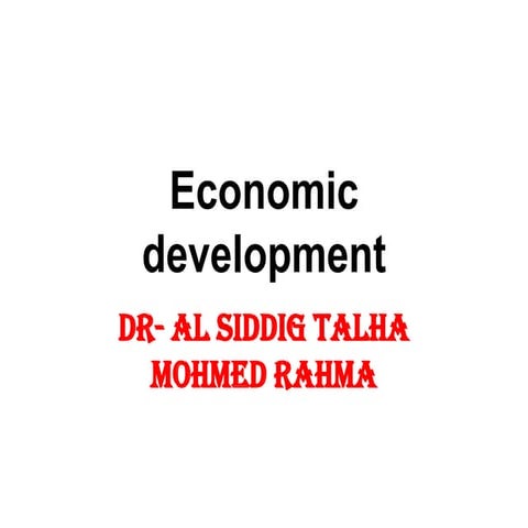 Economic development