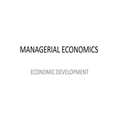 Economic development