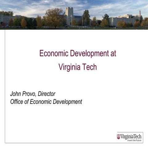 Economic Development At Virginia Tech