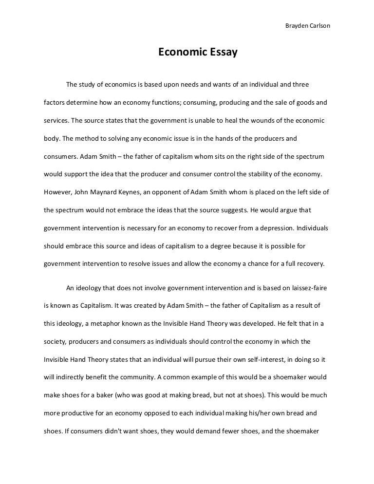 Economic Essay