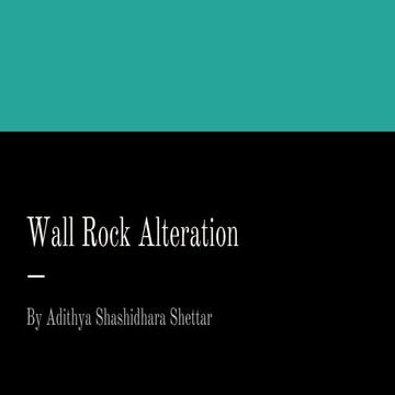 Wall Rock Alteration